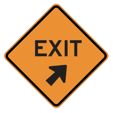 MUTCD SC18 (CA) Exit with Arrow